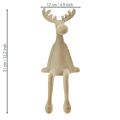 Elg-sitter med flokkkant, brun, 31 cm, 3 stk. | Floristik24.no