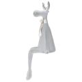 Dekorativ flokket elgfigur med