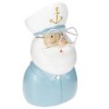 Floristik24 Kapteinfigur, maritim dekorasjon med briller og hatt, 16 cm