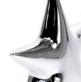 Floristik24 Keramisk stjerne sølv, blank 18cm