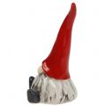Floristik24 Keramisk figur gnome 8,5 cm rød, hvit 1 stk