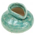 Floristik24 Keramikkvase antikk blå H9cm