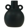 Floristik24 Keramikkvase minivase sort håndtak keramikk Ø8,5cm H12cm
