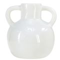 Floristik24 Keramikkvase hvit vase med 2 håndtak keramikk Ø7cm H11,5cm
