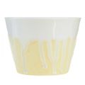 Floristik24 Citronella lys i potte keramisk gul krem Ø8,5cm