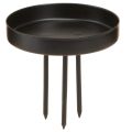 Floristik24 Lysestake adventskrans metall matt svart Ø8cm 4 stk