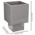 Grå kubeplantekasse med base for moderne dekorasjon, 22 cm | Floristik24.no
