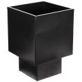 Floristik24 Svart kubeformet blomsterpotte med base, moderne, 22 cm