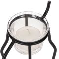 Reinsdyrlysestake med telysglass, 15 cm | Floristik24.no