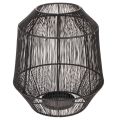 Svart lysestake, dekorativ lykt, trådkurv, Ø24 cm, H28 cm | Floristik24.no