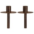 Lysholder til flasker rustlook Ø8,5cm H12cm 2stk | Floristik24.no