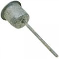 Plug-in lysestake Shabby Chic grå Ø3cm H8,5cm 8 stk | Floristik24.no