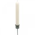 Floristik24 Plug-in lysestaker Shabby Chic grå Ø3cm H8,5cm 8stk