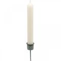 Plug-in lysestake Shabby Chic grå Ø3cm H8,5cm 8 stk | Floristik24.no