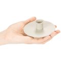 Runde kremfargede lysholdere til spisslys, borddekorasjon, 10 cm, 2 stk. | Floristik24.no