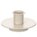Floristik24 Metalllysestake i matt beige, liten lysestake for spisslys, 8 cm, 3 stk.