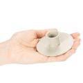 Metalllysestake i matt beige, liten lysestake for spisslys, 8 cm, 3 stk. | Floristik24.no