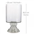 Floristik24 Wind light glass stearinlys glass tonet, klar Ø20cm H36,5cm