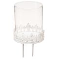 Floristik24 Lysholder med torne telysholder hvit H8cm 4 stk