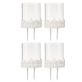 Lysholder med torne telysholder hvit H8cm 4 stk | Floristik24.no