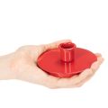 Kompakte røde metalllysestaker for 10 cm spisslys, 2 stk. | Floristik24.no