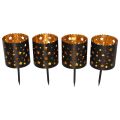 Lysholder adventskrans for å stikke sort gull Ø6cm 4stk | Floristik24.no