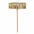 Blomsterlysestaker for plugging av gylden Ø7,4 cm H12,5 cm 4 stk antikk look | Floristik24.no