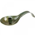 Floristik24 Lysestake i antikk metallskje med patina 25x11x5cm