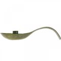 Lysestake i antikk metallskje med patina 25x11x5cm | Floristik24.no
