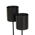 Floristik24 Lysestake til oppklistring, svart, Ø3,2 cm, 4 stk.