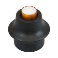 Floristik24 Telysholder sort lysestake keramikk Ø12cm H9cm