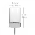 Floristik24 Plug-in lysestake metall/glass Ø5cm H19cm 4stk