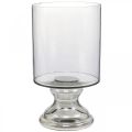 Floristik24 Wind light glass stearinlys glass tonet, klar Ø20cm H36,5cm