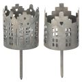 Floristik24 Telysholder og lysholder med pigg, husdesign, 6 cm, 2 stk.