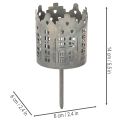 Telysholder og lysholder med pigg, husdesign, 6 cm, 2 stk. | Floristik24.no