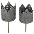 Floristik24 Telysholdere med pigg, husformede holdere for kuppellys, 6 cm, 2 stk.