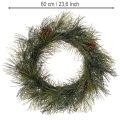 Kunstig furukvistkrans med kongler 60 cm | Floristik24.no