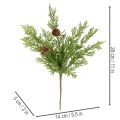 Kunstig furukvist med kongler, 28 cm, 6 stk. | Floristik24.no