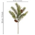 Kunstig julegren, dekorativ gren med kongler | Floristik24.no