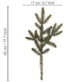 Kunstig grangren til borddekorasjon og arrangementer, 45 cm, 3 stk. | Floristik24.no