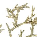 Floristik24 Korallgren med glimmer lys gull 3stk
