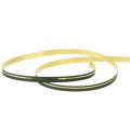 Floristik24 Krøllebånd gavebånd grønt med gullstriper 10mm 250m