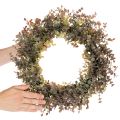 Kunstig eukalyptuskrans, høstdekorasjon, rund, 45 cm | Floristik24.no
