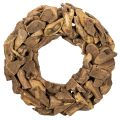 Floristik24 Dekorativ krans laget av naturlige trestykker, rund, 35 cm