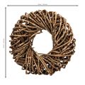 Krans laget av naturlige kvister, rund rottingkrans til hobbyarbeid, 35 cm | Floristik24.no