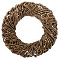 Floristik24 Dekorativ krans laget av naturlige grener, rottingkrans, rund, stor, 45 cm