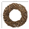 Dekorativ krans laget av naturlige grener, rottingkrans, rund, stor, 45 cm | Floristik24.no