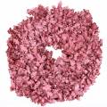 Floristik24 Krans av eikeblader rosa vokset Ø38cm