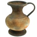Floristik24 Dekokanne antikk utseende vase vintage metall hagedekorasjon H26cm