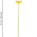 Kunstige gerberablomster, solgule, hageblomst, 47 cm, 6 stk. | Floristik24.no